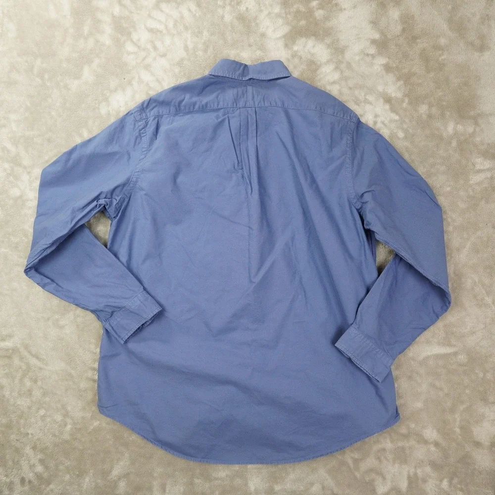 Ralph Lauren Classic Fit Button Up Shirt Men's XXL Blue Preppy Old Money